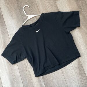 Nike Crop Top organic cotton logo womens Black (medium) fitted streetwear sporty